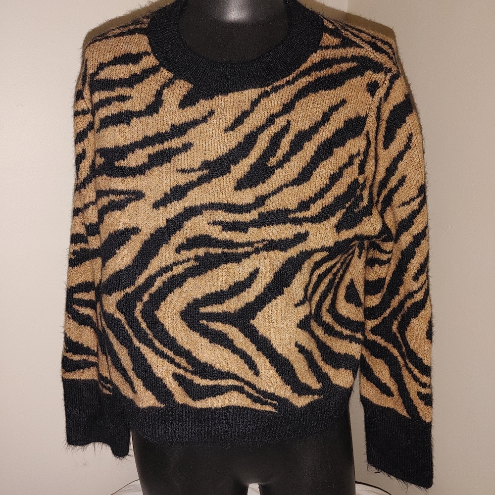 H & M zebra print sweater
